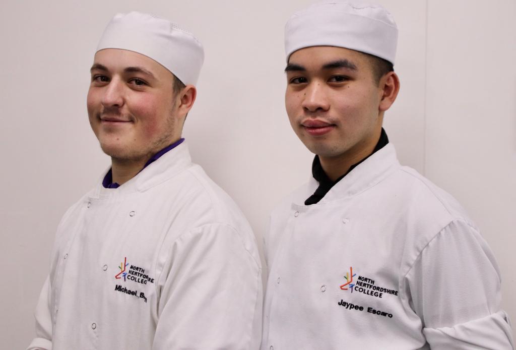 Winning student chefs Michael Brown and Jaypee Escaro